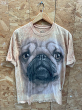 Vintage The Mountain Mens Size M Beige Pug Tie Dye T-Shirt